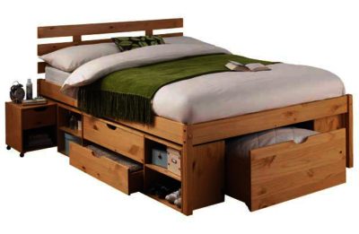 Ultimate Storage Double Bed Frame - Pine Effect